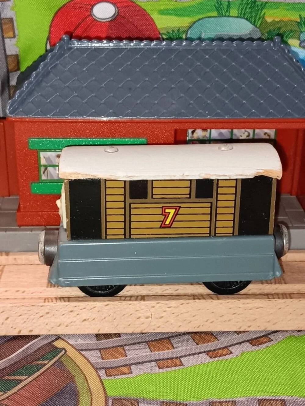 Thomas Wooden Railway Train Track Engine Toby Tram